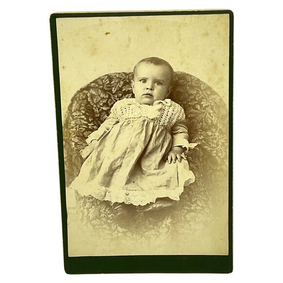 Child Vintage Cabinet Card Photograph Landis (?) & Gilmore, Garrett Ind - Picture 1 of 4